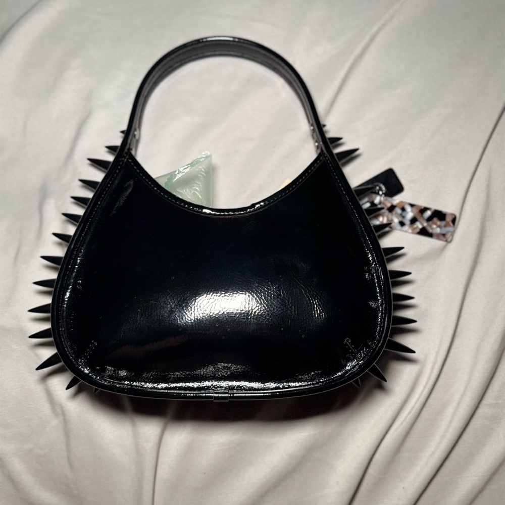 Coachtopia Crinkle Patent Coachtopia Leather With Spikes All Over Ergo - Picture 2 of 8